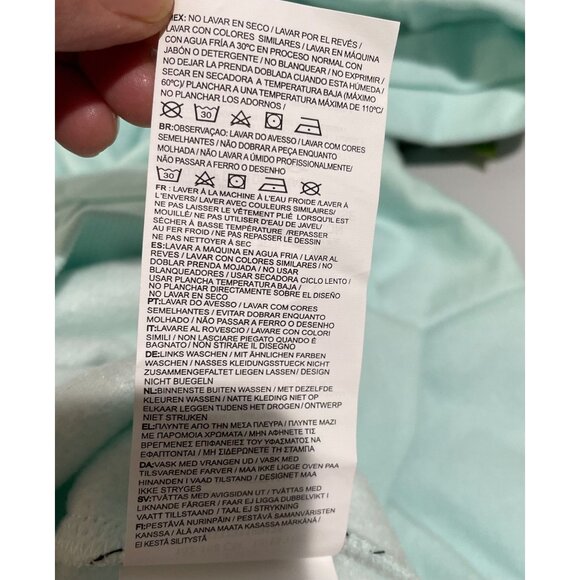 Hurley Youth Large Mint Green Hoodie Sweatshirt With Front Pocket & Logo Design - Picture 8 of 13